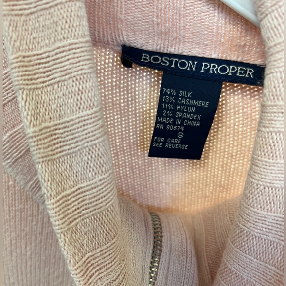 Boston proper cardigan pink sweater with zipper size S - Picture 8 of 8